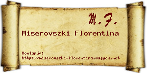 Miserovszki Florentina névjegykártya